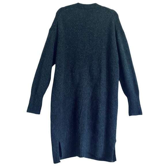 ZARA COZY CHUNKY LONG OPEN CARDIGAN MIDNIGHT MARLED BLUE SIZE XS/S - Picture 5 of 13